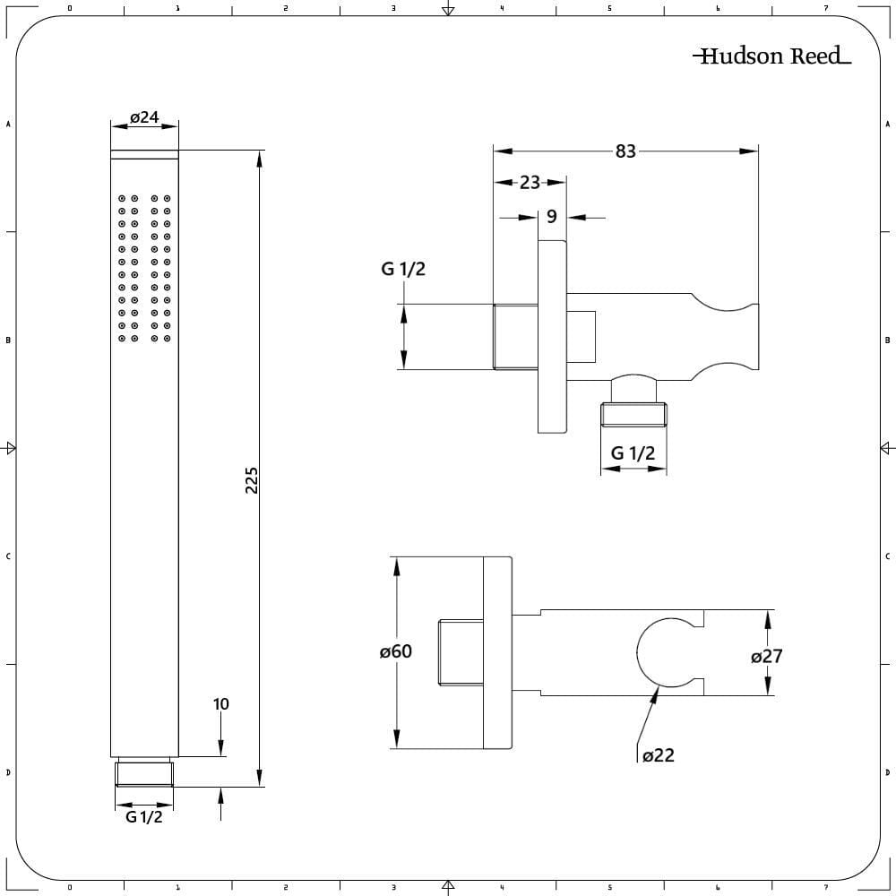 Miscelatore Doccia Termostatico Incasso Triplo a 2 Vie con Soffione Doccia Incasso a Soffitto 400mm e Doccetta - Nox