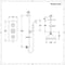 Kit Doccia Tradizionale Completo di Miscelatore Termostatico a Tre Vie con Soffione Doccia da 200mm a parete e Doccetta con Asta Saliscendi - Cromato e Nero - Elizabeth