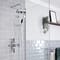 Set doccia Tradizionale con Miscelatore Termostatico Esterno, Soffione doccia da 200mm e Asta Saliscendi - Cromato e Nero - Elizabeth