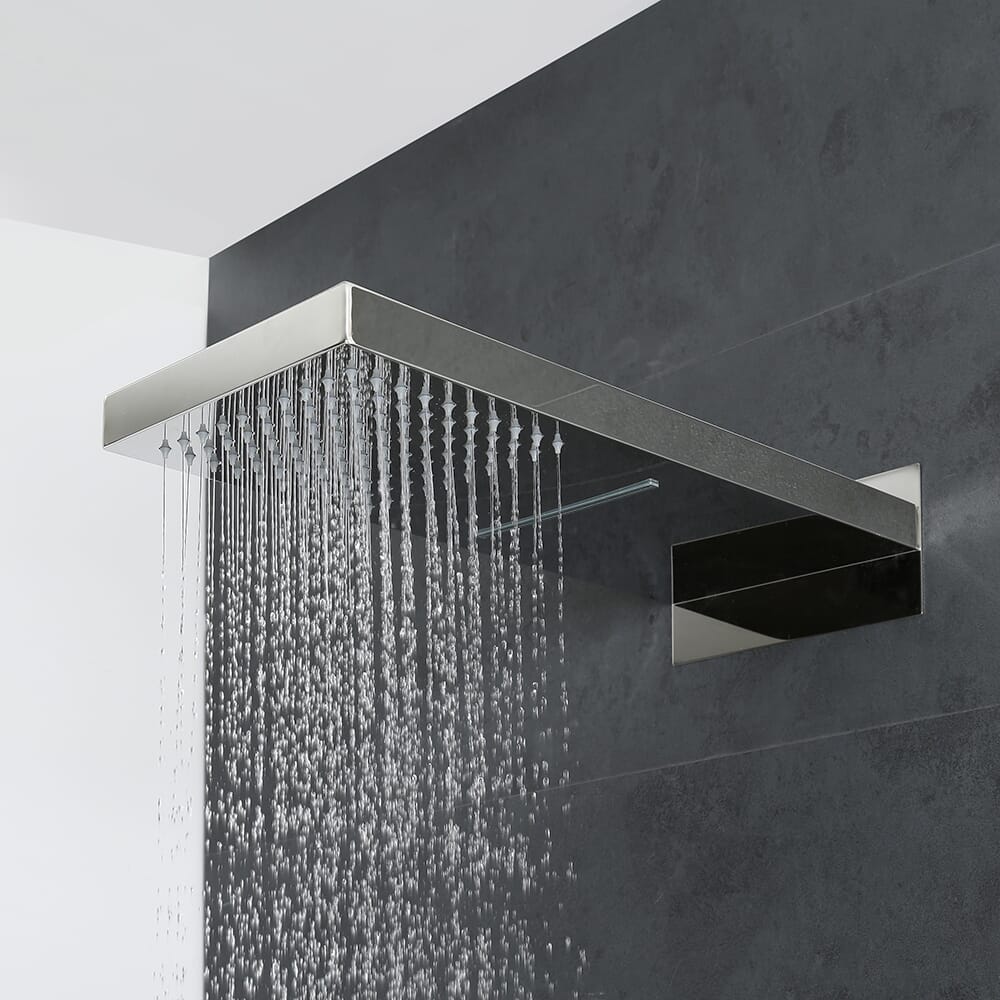 Set Doccia A Pioggia ARCORA - Soffione 8'', 3 Funzioni, Cromato, Con Asta Regolabile - Foto 9