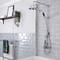 Colonna Doccia Tradizionale con Miscelatore Termostatico Esposto - Cromato e Nero - Elizabeth