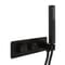 Miscelatore Doccia Termostatico con Deviatore, Soffione da 300mm e Doccetta (2 Vie) - Nero - Preto