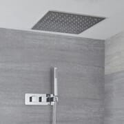 Soffione doccia 400x800mm accessori per doccia a soffitto a pioggia per  bagno grande pioggia superficie spazzolata in acciaio inossidabile 304