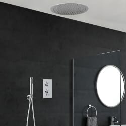 Kit Doccia Completo di Miscelatore Termostatico Incasso ad Due Vie con Soffione Doccia ad Incasso 400mm e Doccetta