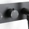 Miscelatore Termostatico Moderno Circolare Nero con Deviatore e Doccetta (2 Vie) - Nox