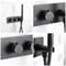 Sistema Doccia Termostatico Nero con Deviatore, Soffione Murale e Doccetta (2 Vie) - Nox