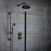 Doccia Termostatica Tradizionale Nera con Deviatore, Soffione, Doccetta ed Asta Saliscendi (2 Vie) -  Elizabeth