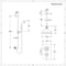 Kit Doccia Tradizionale Completo di Miscelatore Termostatico con Soffione Doccia da 200mm a soffitto e Doccetta con Asta Saliscendi - Cromato e Bianco - Elizabeth