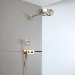 Sistema Doccia con Miscelatore Termostatico con Deviatore Doccetta e Soffione (2 Vie) - Scelta di Finiture - Lune