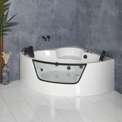 Vasca Idromassaggio Angolare - 1400 mm x 1400 mm - Nera - Breeze