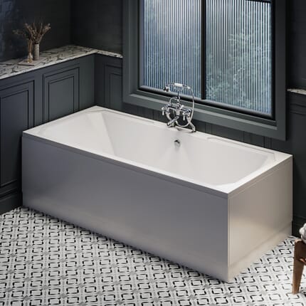Vasca da Bagno Tradizionale a Doppia Estremità da 1800 mm x 800 mm - Scelta di Pannelli - Richmond