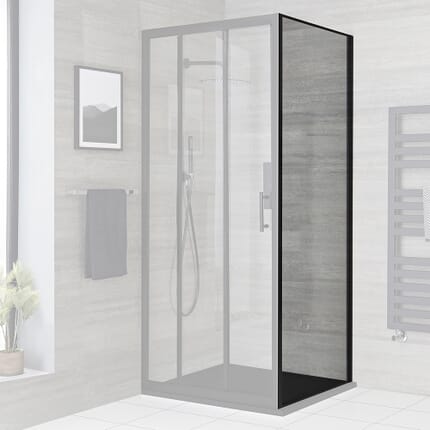 Pannello Doccia Laterale Nero Nox  - Disponibile in Diverse Misure