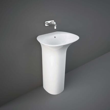 Lavabo Moderno Indipendente - Bianco Lucido - 550mm x 460mm (No Fori Rubinetto) - Hudson Reed x RAK Sensation