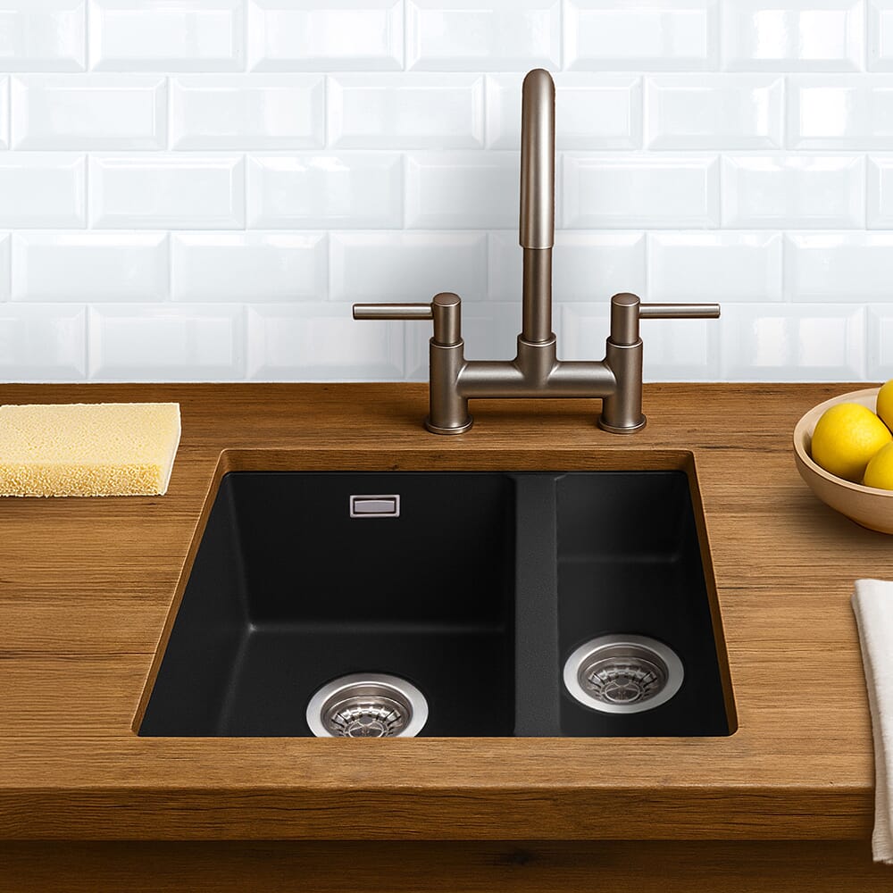 Harlyn Sennen - Lavello da Cucina in Granito a 1,5 Vasche - Scelta di Finiture