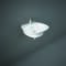 Lavabo Moderno Sospeso - Bianco Lucido - 550mm x 460mm (1 Foro Rubinetto) - Hudson Reed x RAK Sensation