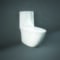 Sanitario WC Moderno Monoblocco Touchless con Sedile Ammortizzato - Bianco Lucido - Hudson Reed x RAK Sensation