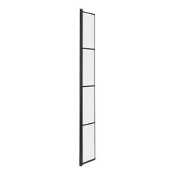 Parete Doccia Paraspruzzi da 300mm con Stampato Nero per Box Doccia Walk-In - Barq