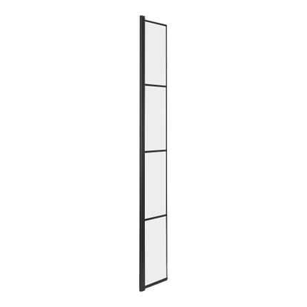 Parete Doccia Paraspruzzi da 300mm con Stampato Nero per Box Doccia Walk-In - Barq