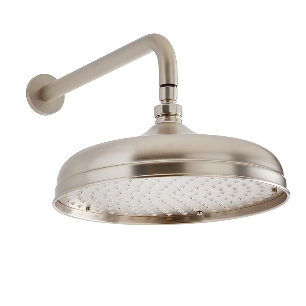 Hudson Reed Elizabeth -  Soffione Doccia Retro Rotondo da 300mm con Braccio Doccia - Scelta di Finiture