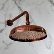 Soffione da 300mm Tradizionale con Braccio Murale - Rame Satinato - Elizabeth