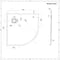 Box Doccia Tradizionale Semicircolare da 900mm con Piatto Doccia in Ardesia - Langley - Scelta di Finiture Piatto Doccia