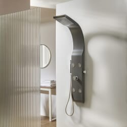 Pannello Doccia Moderno con Soffione, Doccetta e Getti Idromassaggio - Antracite - Alston