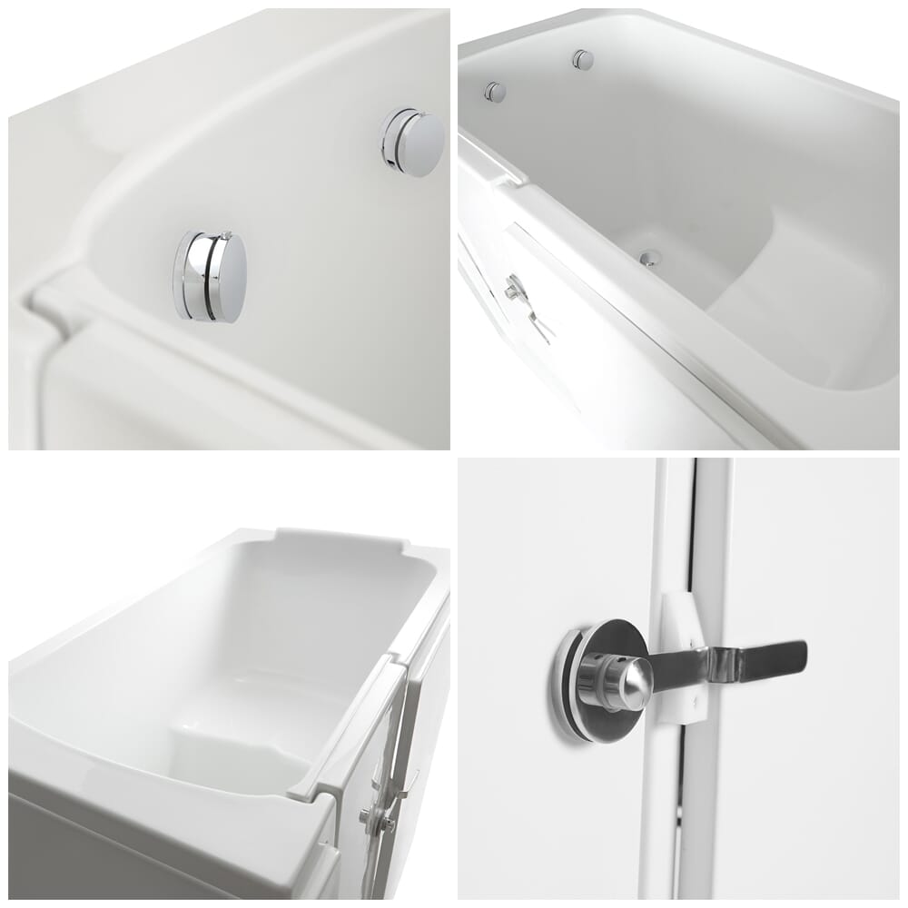 Vasca da Bagno ad Immersione Profonda con Accesso Facile – 1210mm x 650mm – Scelta di Pannello e Opzione Entrata Destra/Sinistra - Merso