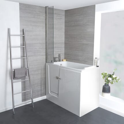 Vasca da Bagno ad Immersione Profonda con Accesso Facile – 1210mm x 650mm – Scelta di Pannello e Opzione Entrata Destra/Sinistra - Merso