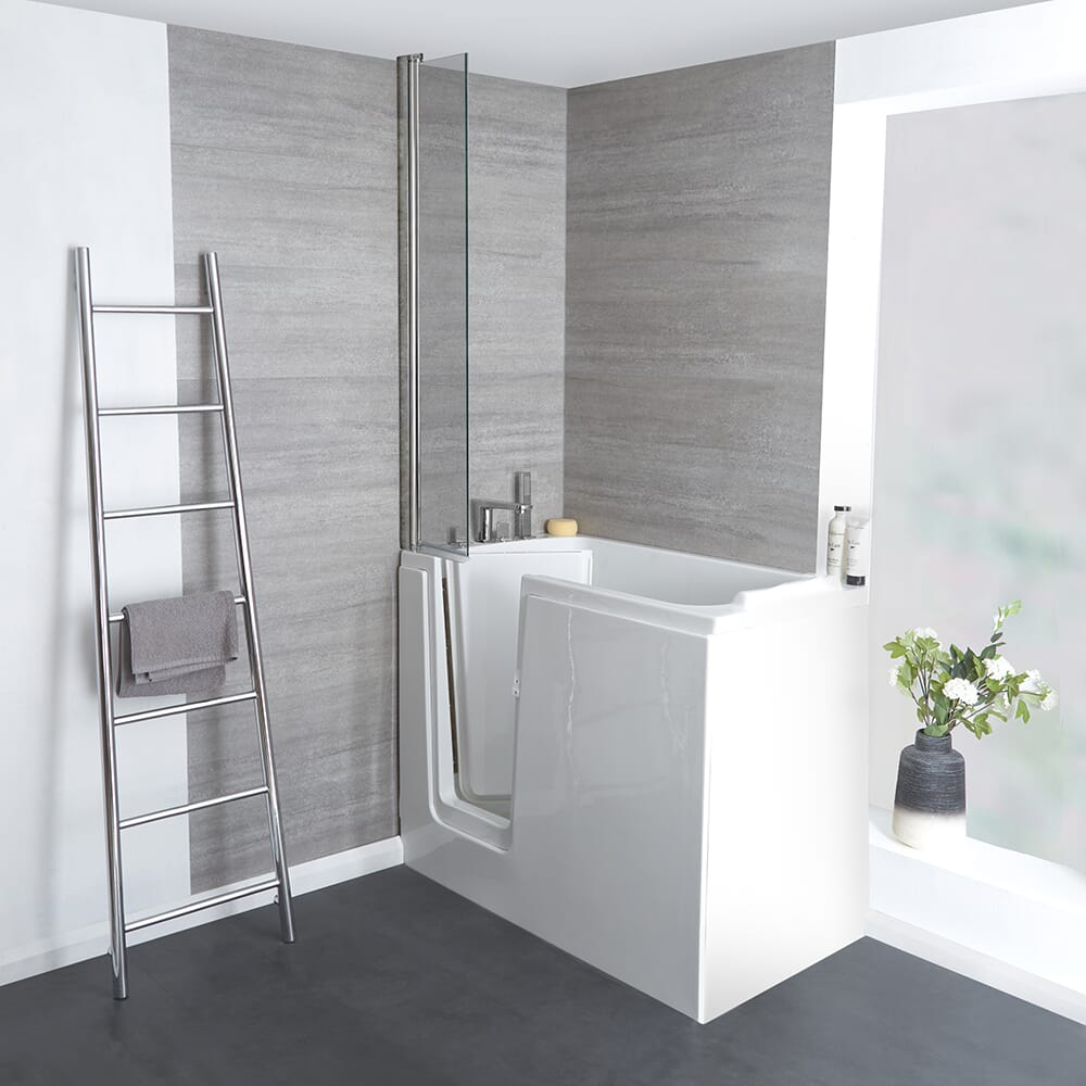 Vasca da Bagno ad Immersione Profonda con Accesso Facile – 1210mm x 650mm – Scelta di Pannello e Opzione Entrata Destra/Sinistra - Merso
