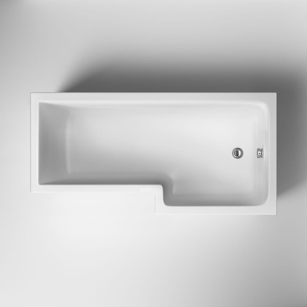 Vasca da Bagno Moderna Asimmetrica - Scelta di Parete, Dimensioni, Pannelli e Opzioni Entrata Sinistra/Destra - Sandford