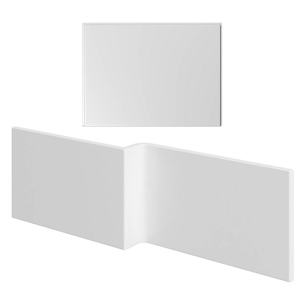 Vasca da Bagno Moderna Asimmetrica - Scelta di Parete, Dimensioni, Pannelli e Opzioni Entrata Sinistra/Destra - Sandford