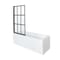 Vasca da Bagno con Parete Vasca a Griglia Nera - 1700mm x 750mm - Sandford - Scelta di Pannelli