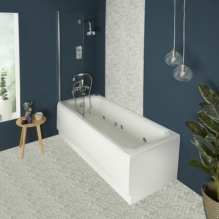 Vasca da Bagno Idromassaggio Tradizionale - 1700mm x 750mm - Scelta di Misure e Pannelli - Richmond