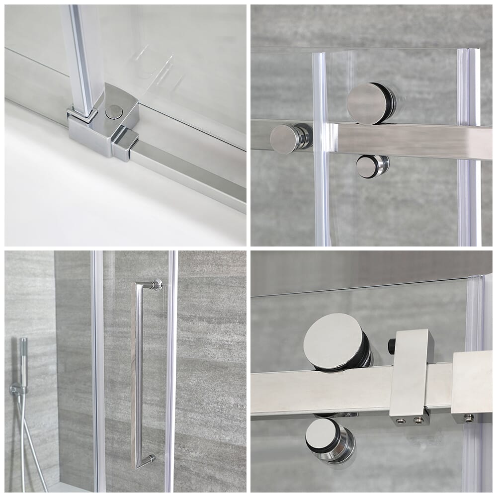 Vasca da Bagno Rettangolare con Parete Scorrevole e Pannello Frontale - Scelta di Dimensioni - Sandford