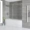 Vasca da Bagno Rettangolare con Parete Scorrevole e Pannello Frontale - Scelta di Dimensioni - Sandford