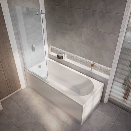 Vasca da Bagno Moderna ad Estremità Singola - Scelta di Parete, Dimensioni e Pannelli - Covelly