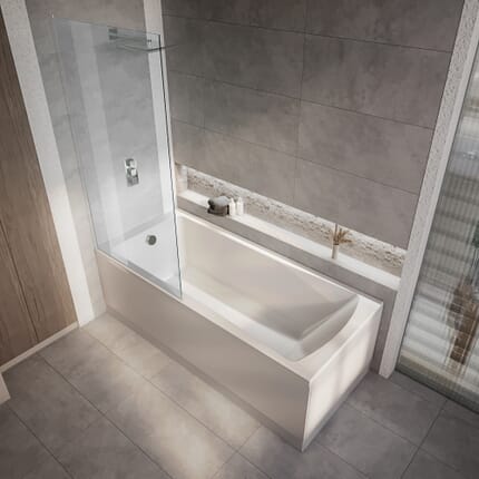 Vasca da Bagno Moderna con Doccia - Scelta di Pareti, Dimensioni e Pannelli - Sandford