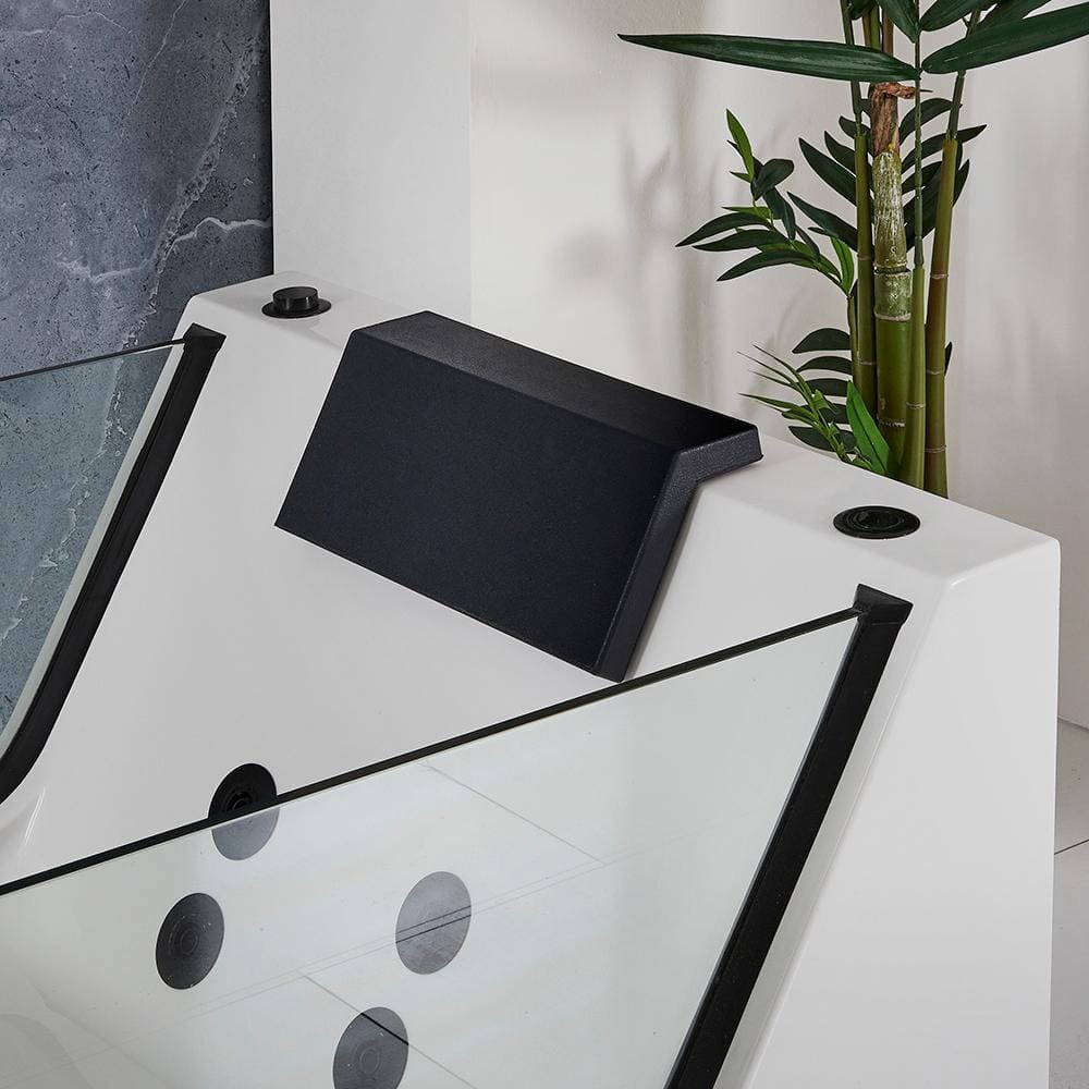 Vasca Idromassaggio a Estremità Singola - 1800 mm x 800 mm - Nera - Breeze