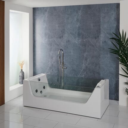 Vasca Idromassaggio Singola - 1800 mm x 800 mm - Cromata - Breeze