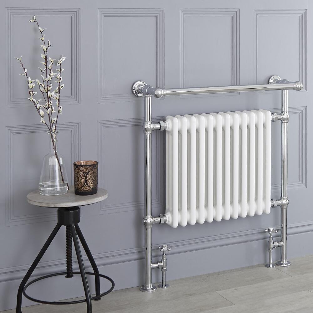 Radiatore termosifone da muro bianco 1200 x 500 mm asciugamani da bagno