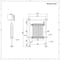 Radiatore Scaldasalviette Tradizionale Bianco - 930mm x 620mm (Barra Porta Salviette Sporgente) - Elizabeth