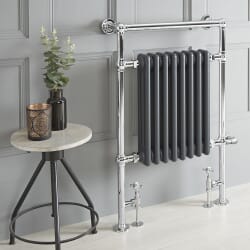 Scaldalviette Misto Tradizionale Antracite – 930mm x 620mm - Scelta di Termostati & Copri Cavo