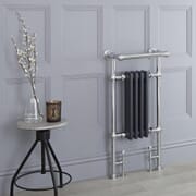 Radiatore Scaldasalviette Tradizionale Antracite - 930mm x 450mm (Barra Porta Salviette Angolare) - Elizabeth