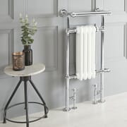 Scaldalviette Misto Tradizionale Bianco – 930mm x 450mm – (Barra Porta Salviette Sporgente) - Scelta di Termostati