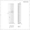 Radiatore di Design Verticale - Cromato - 1800mm x 300mm x 50mm - 445 Watt - Delta
