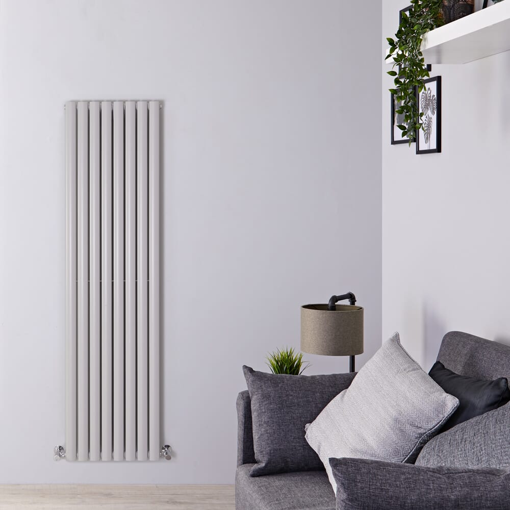 Radiatore di Design Verticale Moderno - Pannello Doppio - Grigio Chiaro - 1780mm x 472mm - Revive