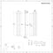 Radiatore di Design Verticale Doppio - Grigio Chiaro - 1780mm x 354mm - 1401 Watt  - Revive