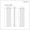 Radiatore di Design Verticale Moderno - Pannello Doppio - Grigio Chiaro - 1780mm x 472mm - Sloane