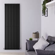 Radiatore di Design Verticale Moderno - Pannello Singolo - Nero - 1780mm x 590mm - Revive