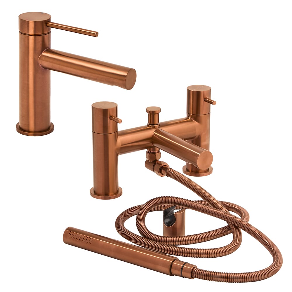 Set di Miscelatori per Lavabo e Vasca da Bagno con Doccia - Scelta di Finiture - Otto